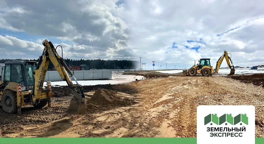 Работы по подготовке площадки для мусорных контейнеров в поселках "Брусникино" и "Растуново ИЖС"