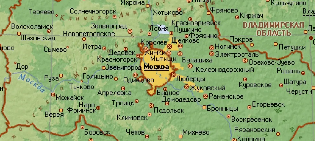 Экологическая карта Московской области