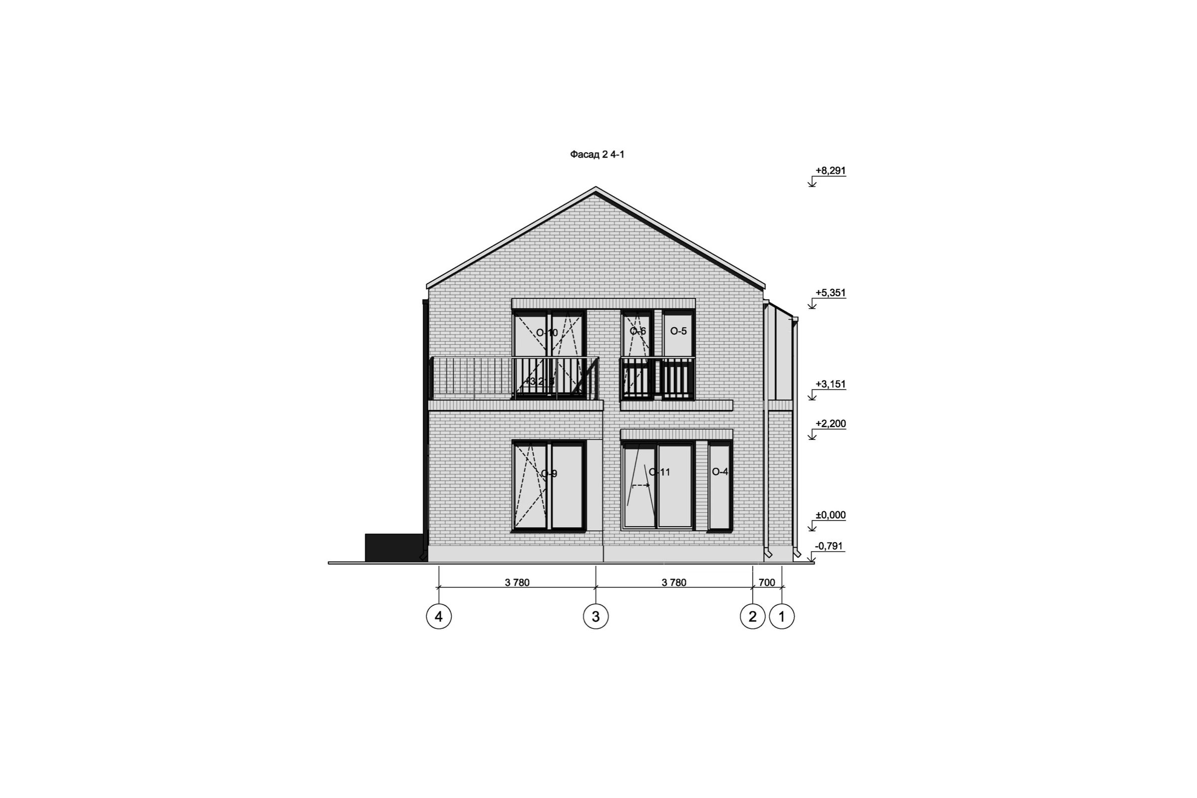 Двухэтажный дом в стиле барн, 174 м²