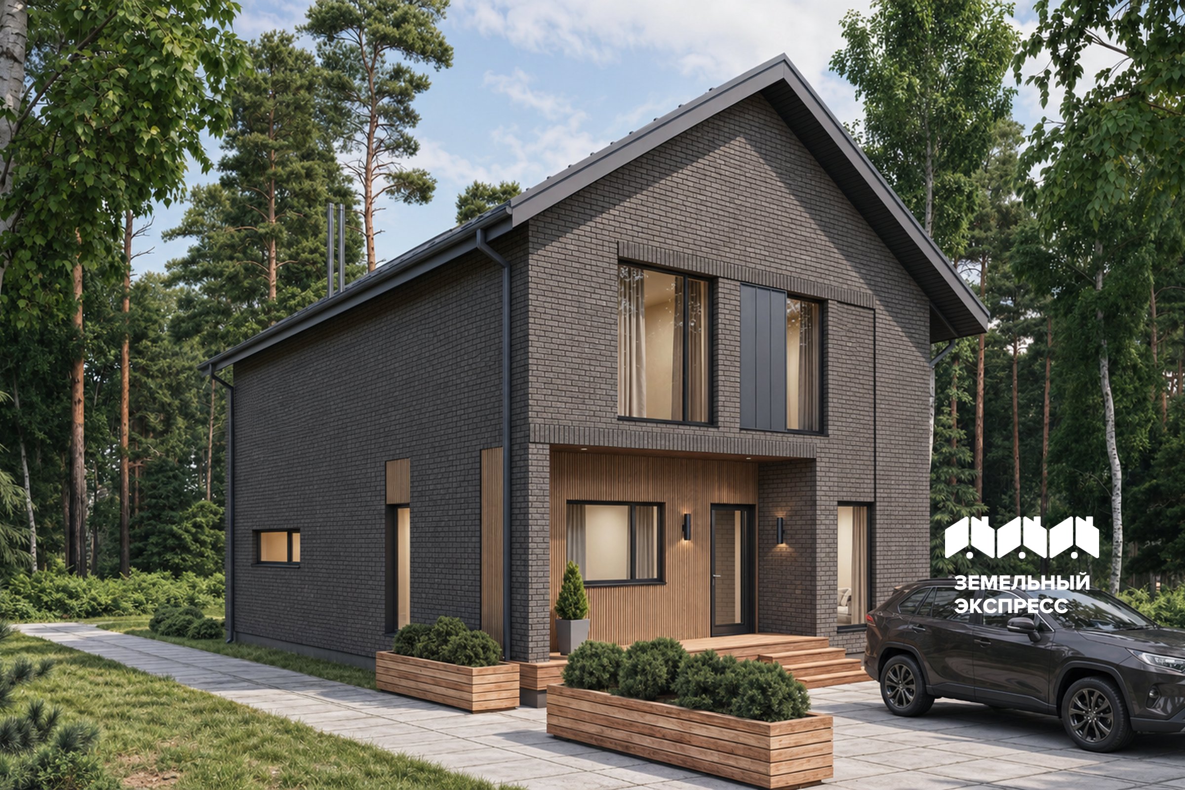 Двухэтажный дом в классическом стиле, 138 м²