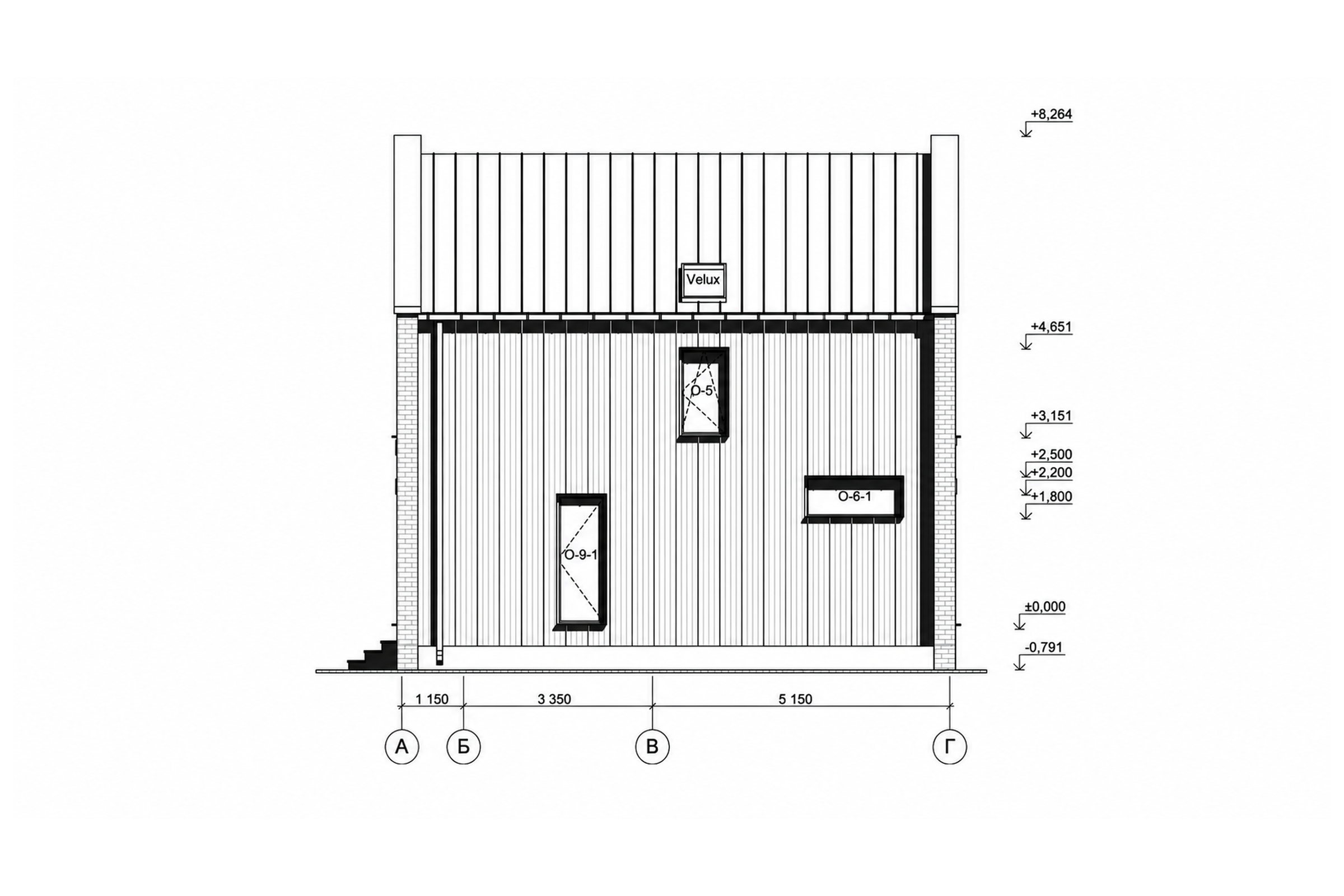 Двухэтажный дом в стиле барн, 128 м²