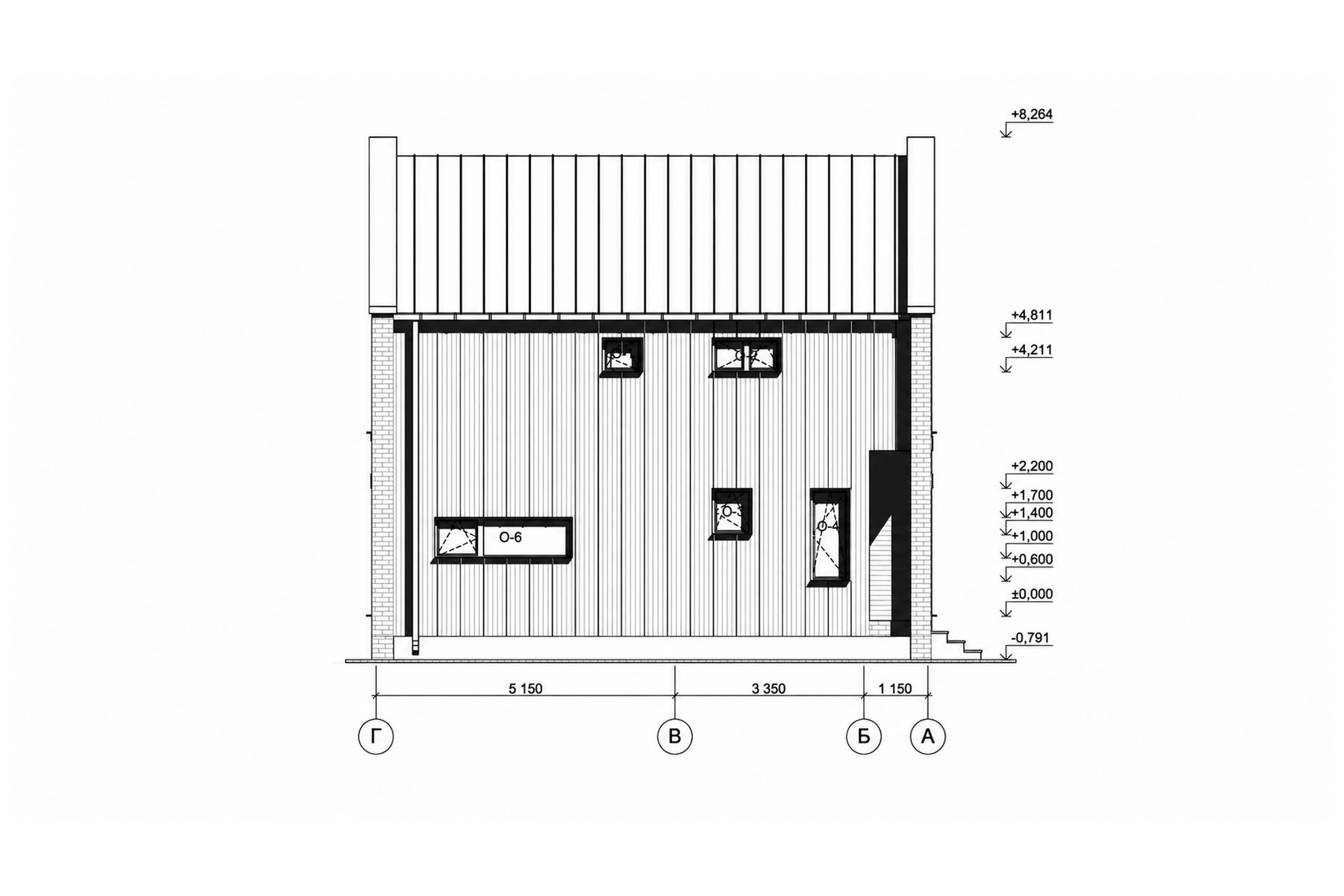 Двухэтажный дом в стиле барн, 128 м²