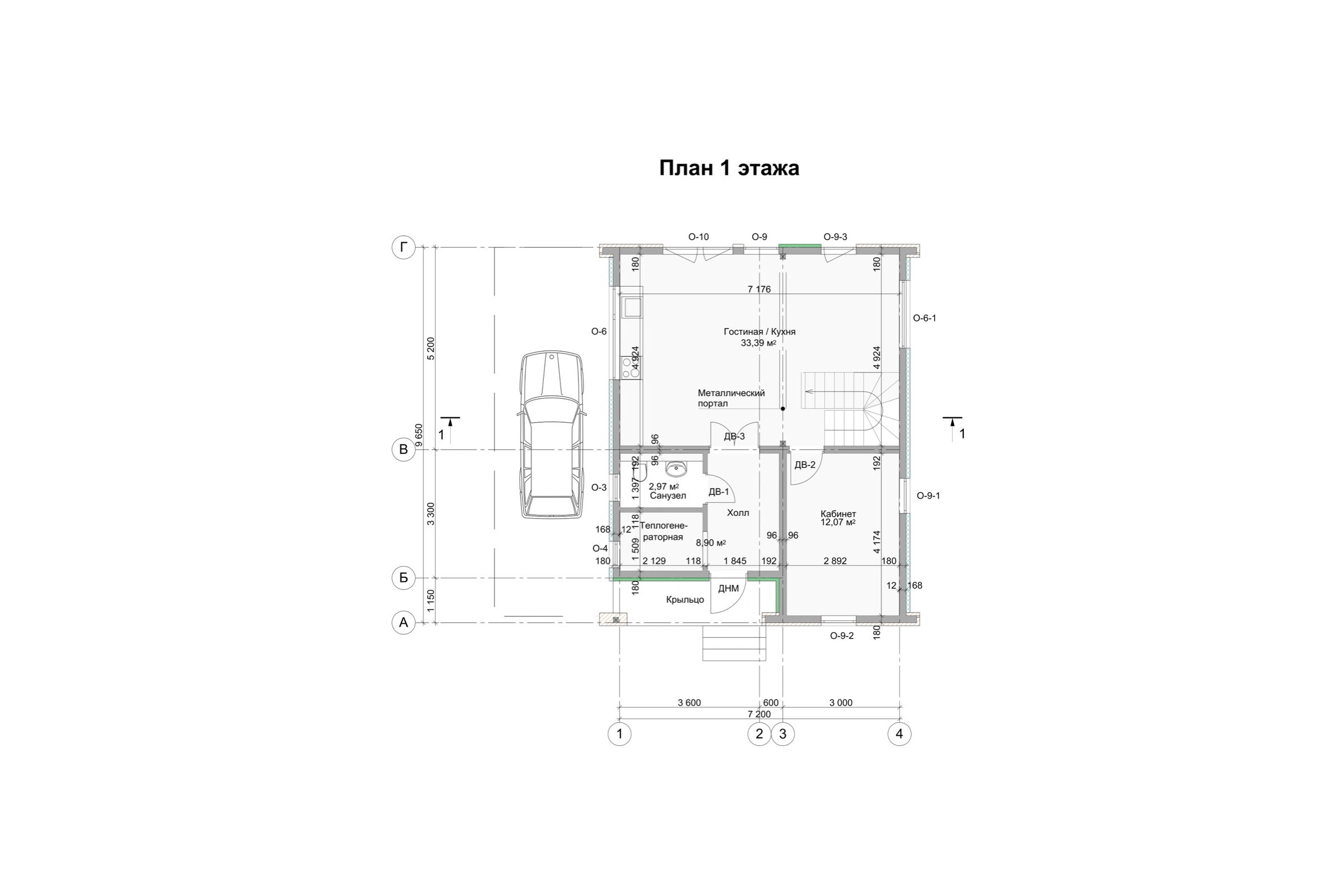 Двухэтажный дом в стиле барн, 128 м²