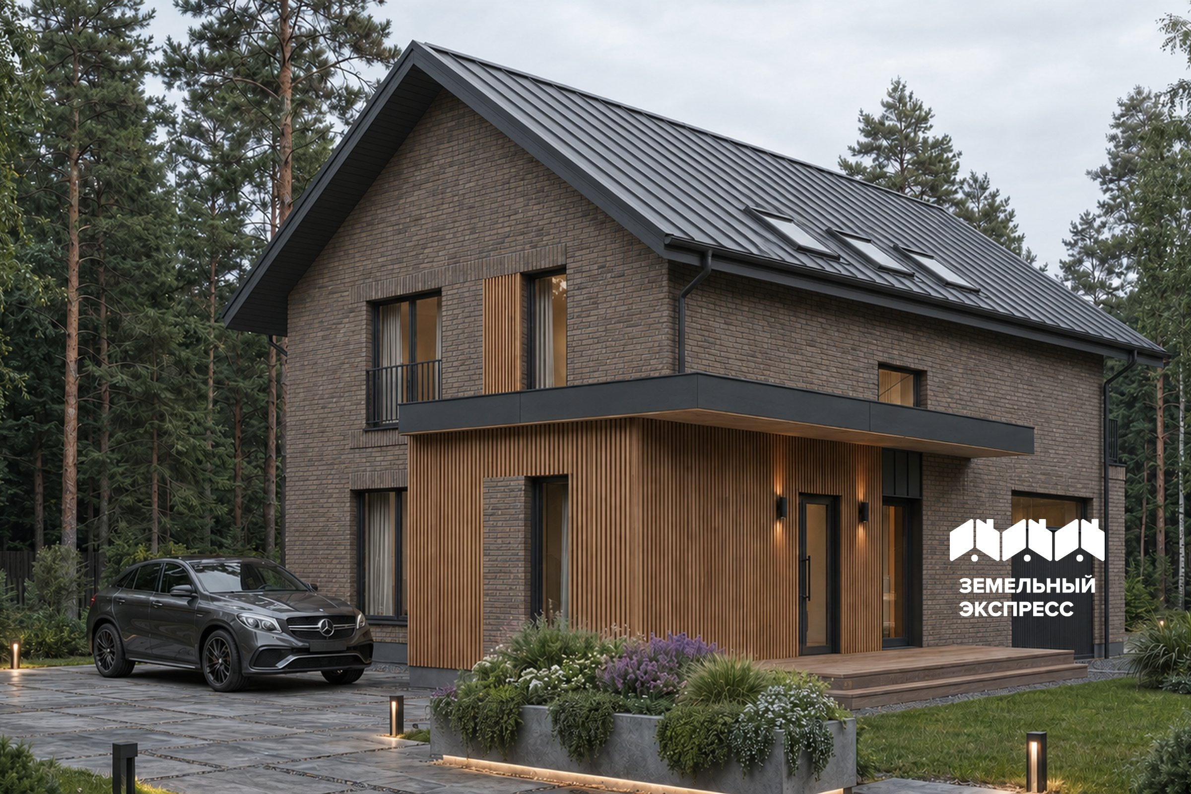 Двухэтажный дом в классическом стиле, 174 м²