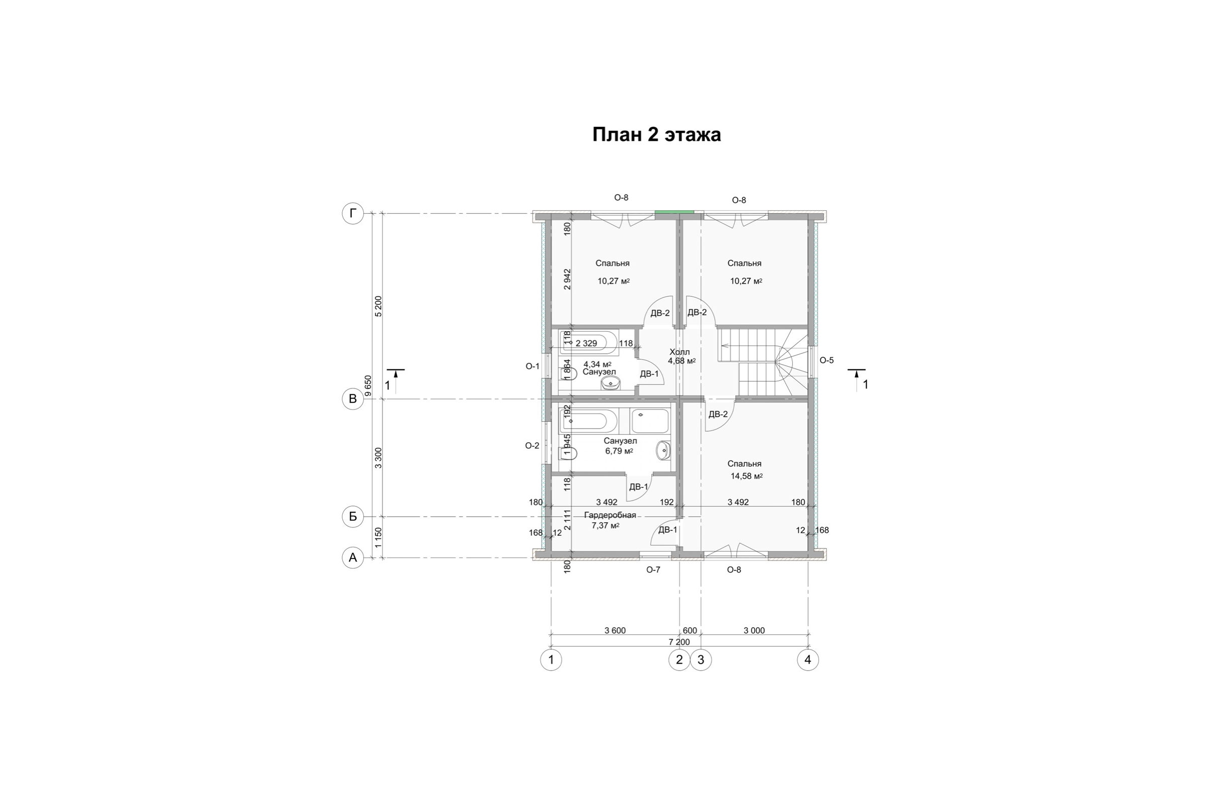 Двухэтажный дом в стиле барн, 128 м²