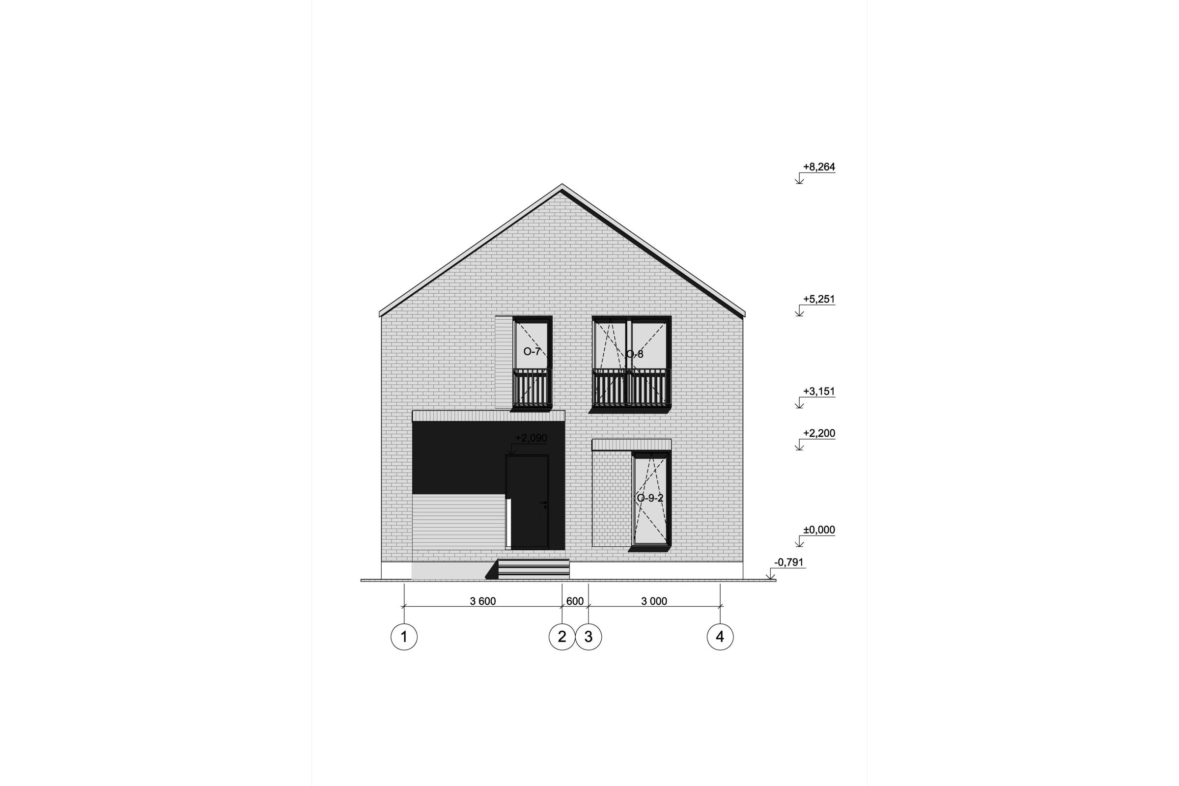 Двухэтажный дом в стиле барн, 128 м²