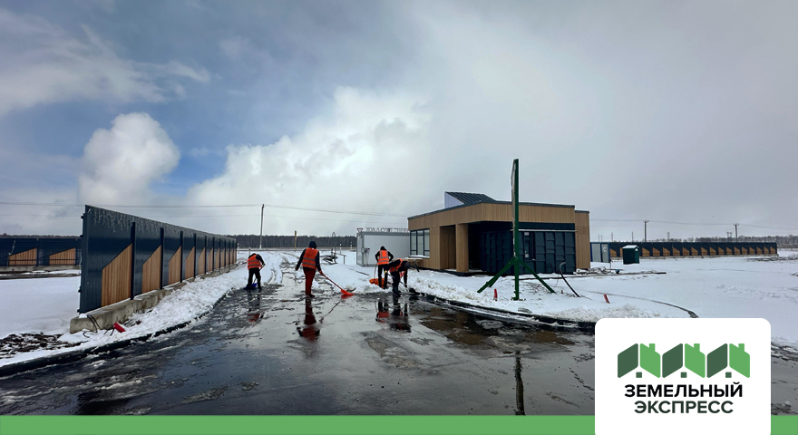 Провели очистку дорог от снега в поселке "Новое Растуново"