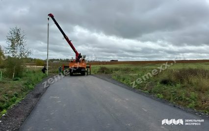 КП «Грибоедово»: монтаж опор ЛЭП