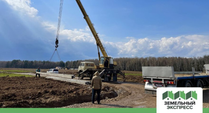 Установка линии электропередач в поселке Шелест
